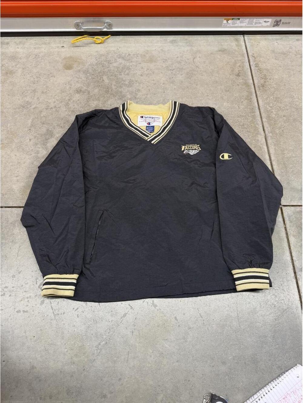 vintage poolesville flacons champion pullover windbreaker jacket size large